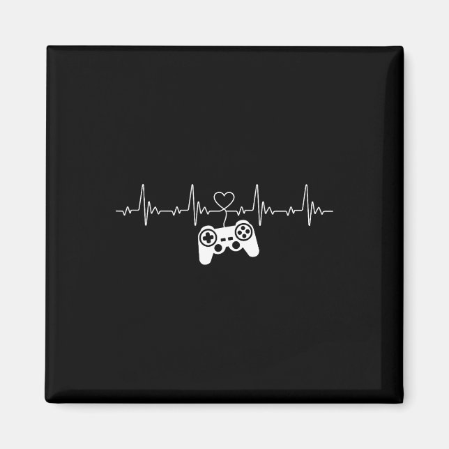 Aimant Heartbeat Console Nerd Gaming Gadget Gamer  (Devant)
