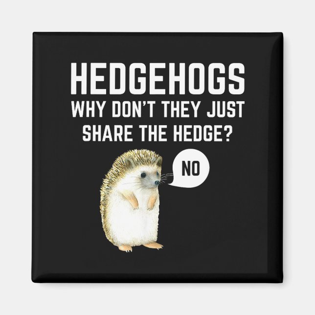 Aimant Hedgehogs Why Don't They Just Share The Hedge Funn (Devant)