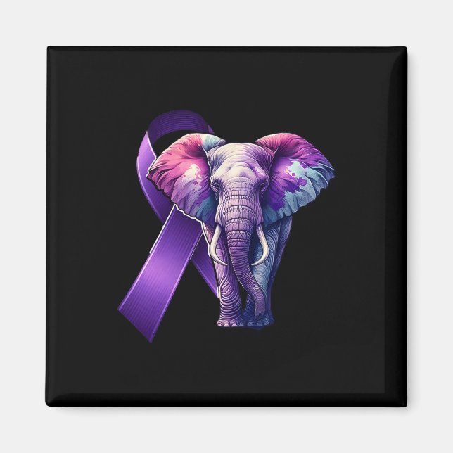 Aimant Heimerheimer's Sensibilisation Support Purple Cute (Devant)