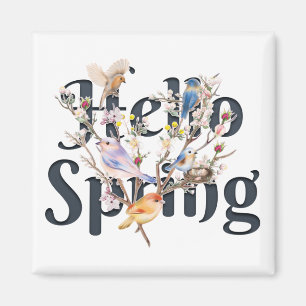Aimant Hello Spring Birds