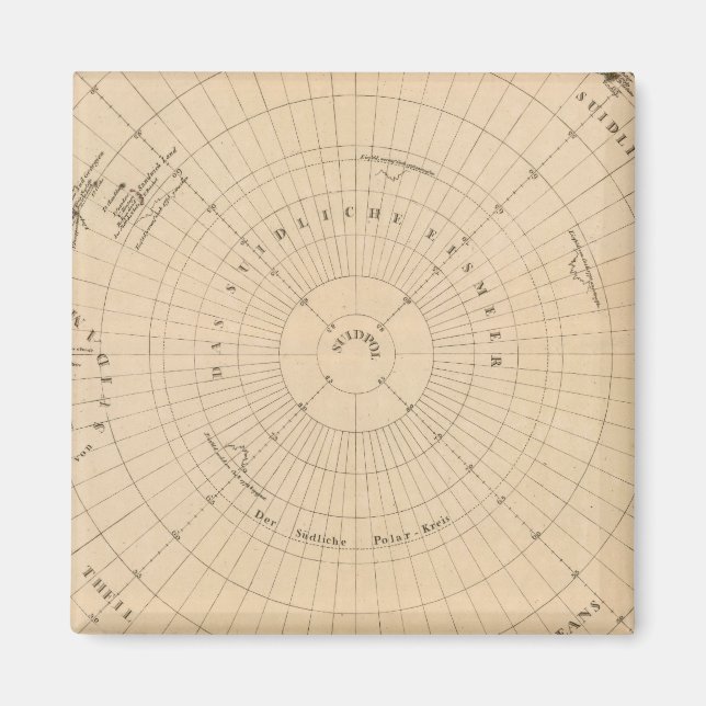 Aimant Hémisphère Sud, Antarctique (Devant)