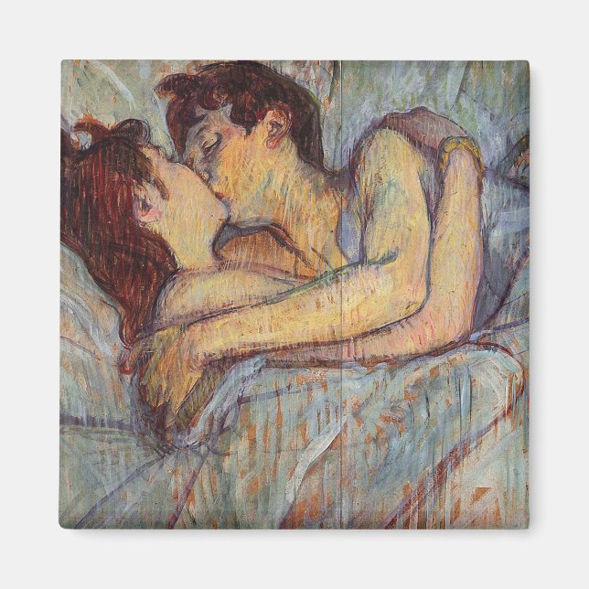 Aimant Henri De Toulouse Lautrec - En Lit Le Baiser (Devant)