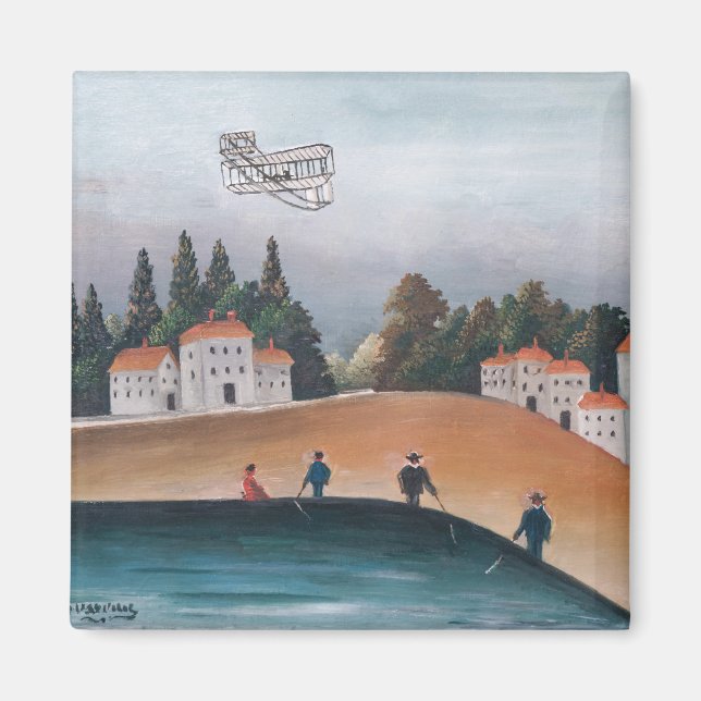 Aimant Henri Rousseau - Les Pêcheurs et le Biplane (Devant)