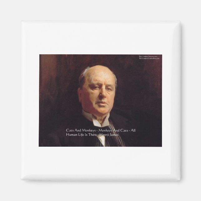 Aimant Henry James "Sagesse de Singes & Chats" Cadeaux de (Devant)