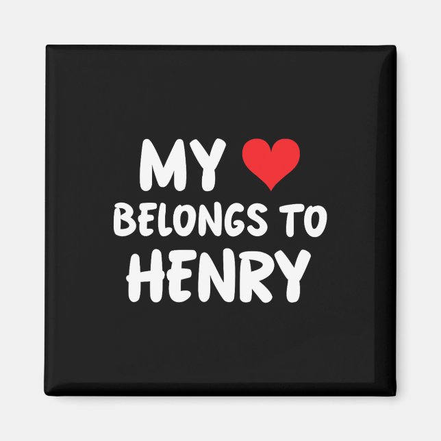 Aimant Henry - Mon cœur appartient à Henry - Amour  (Devant)