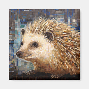 Aimant Hérisson Animal Art Décor Peinture Mosaïque