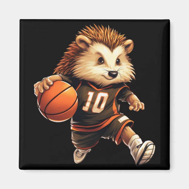 Aimant Hérisson de basket-ball (Devant)