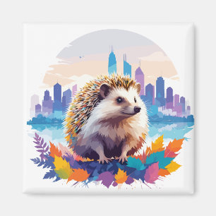 Aimant Hérisson Vector Art Animal Dans La Nature Majestue