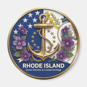 Aimant Héritage de l'Ocean State de Rhode Island ⚓