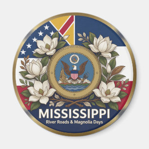 Aimant Héritage du Magnolia du Mississippi 🌸