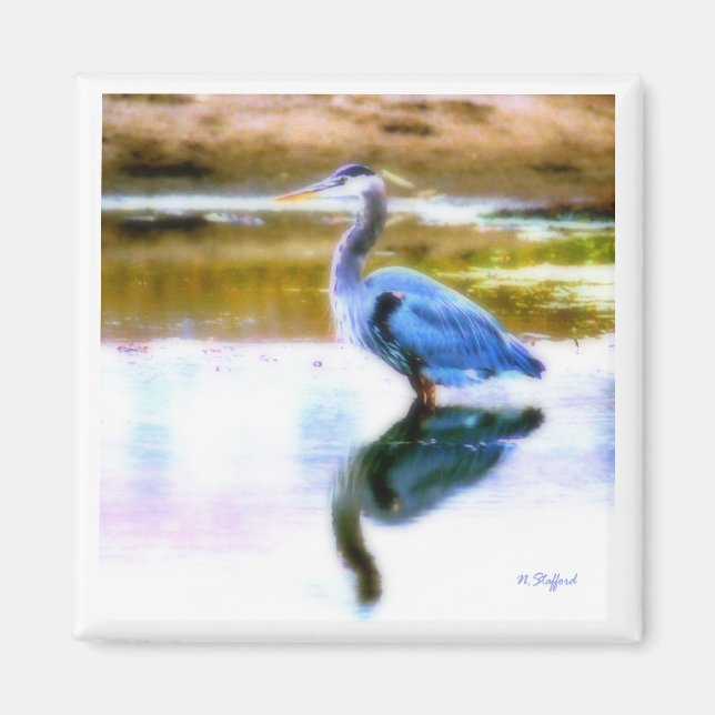 Aimant Héron bleu (Devant)