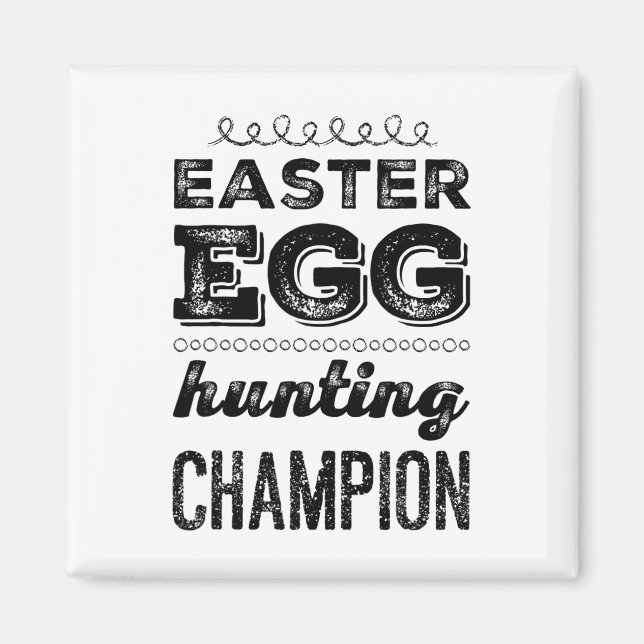 Aimant Héros de Pâques Champion de la chasse aux œufs de  (Devant)