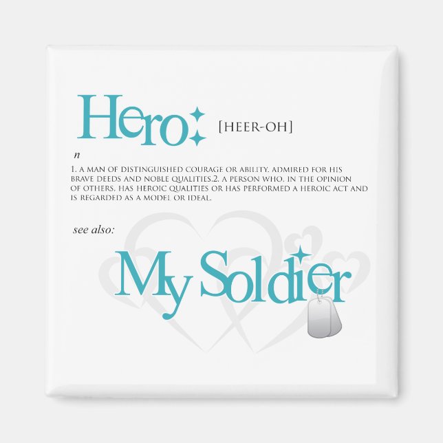 Aimant Héros : Mon soldat (Devant)