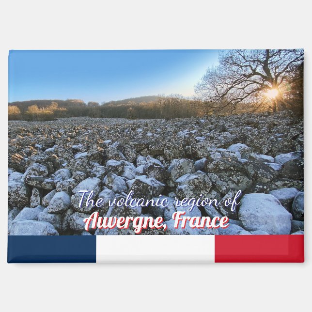 Aimant Heure bleue dans la région volcanique de France (Recto)