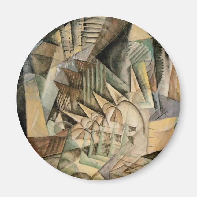 Aimant Heure de pointe, New York par Max Weber, Cubisme V (Devant)