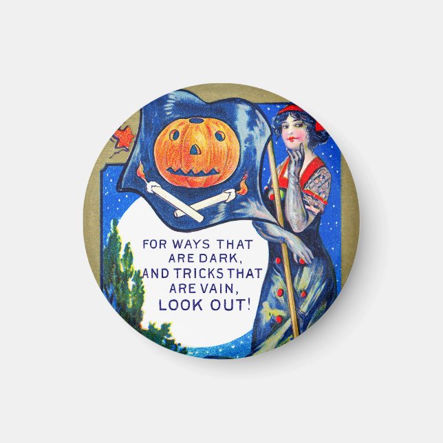 Aimant Heure d'Halloween tombée (Devant)
