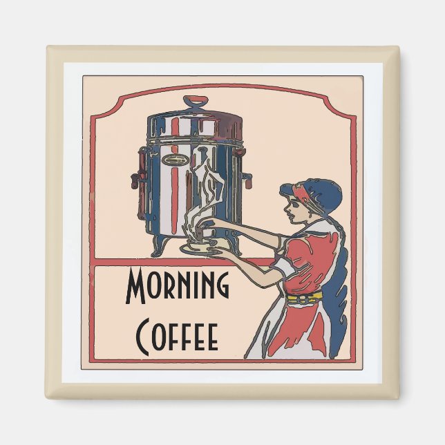 Aimant Heure du café, modifier le texte (Devant)