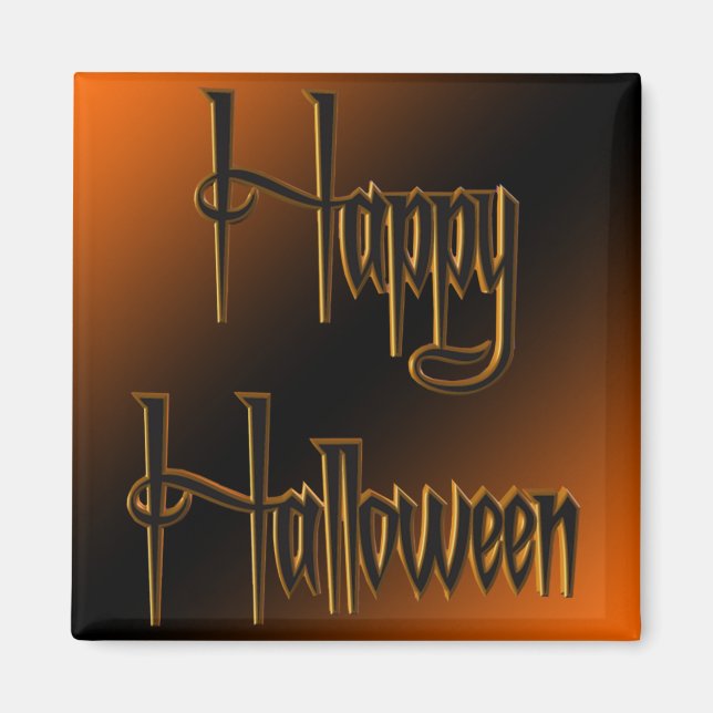 Aimant heureux de Halloween (Devant)