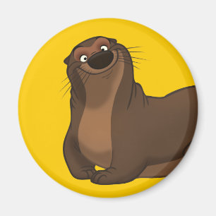 Aimant heureux de loutre