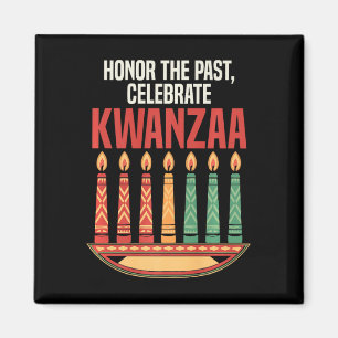 Aimant Heureux Kwanzaa bougies Afrique Fête Afrique Améri