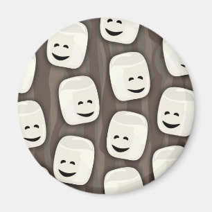 Aimant Heureux Motif des amis de Marshmallow