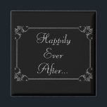 Aimant Heureux toujours après<br><div class="desc">Texte modifiable et couleur arrière - plan sur un aimant "heureux toujours après"!</div>