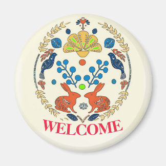 Aimant Hex Sign Polish Welcome Rabbits