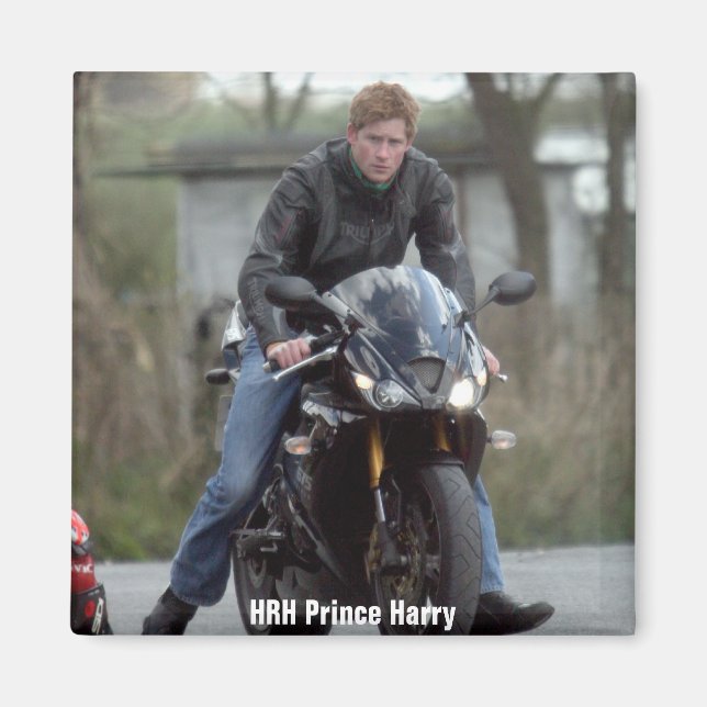 Aimant HH Prince Harry moto (Devant)
