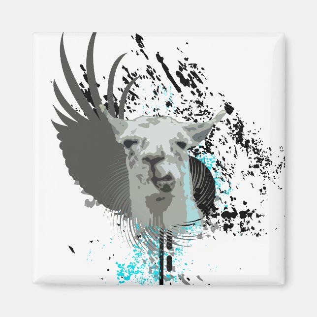 Aimant hi-fi llama. (Devant)