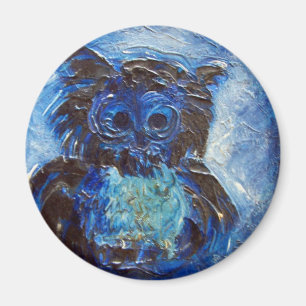 Aimant Hibou bleu
