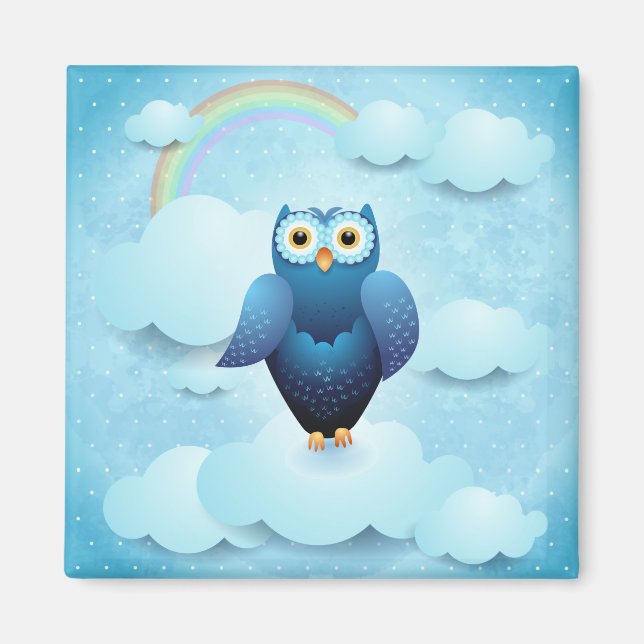 Aimant Hibou dans le ciel (Devant)