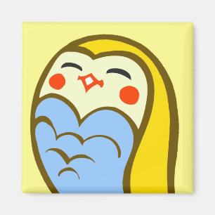 Aimant Hibou heureux de Kawaii