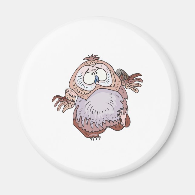 Aimant hibou vacillant idiot (Devant)
