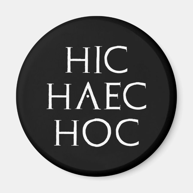 Aimant hic haec hoc Latein latin (Devant)