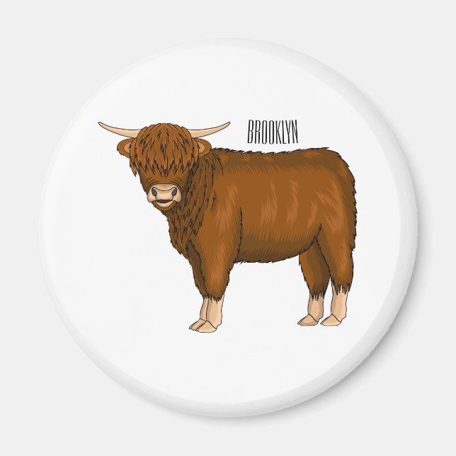 Aimant Highland cow (Devant)