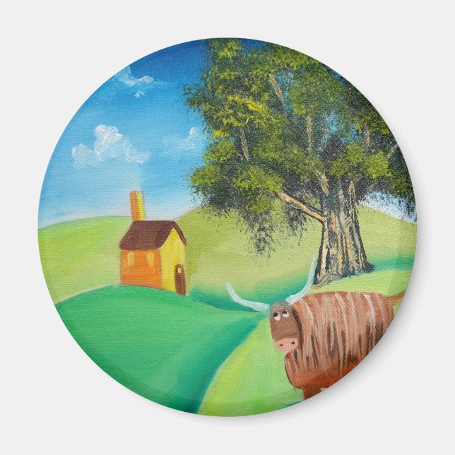 AIMANT HIGHLAND VW FOLK ART (Devant)