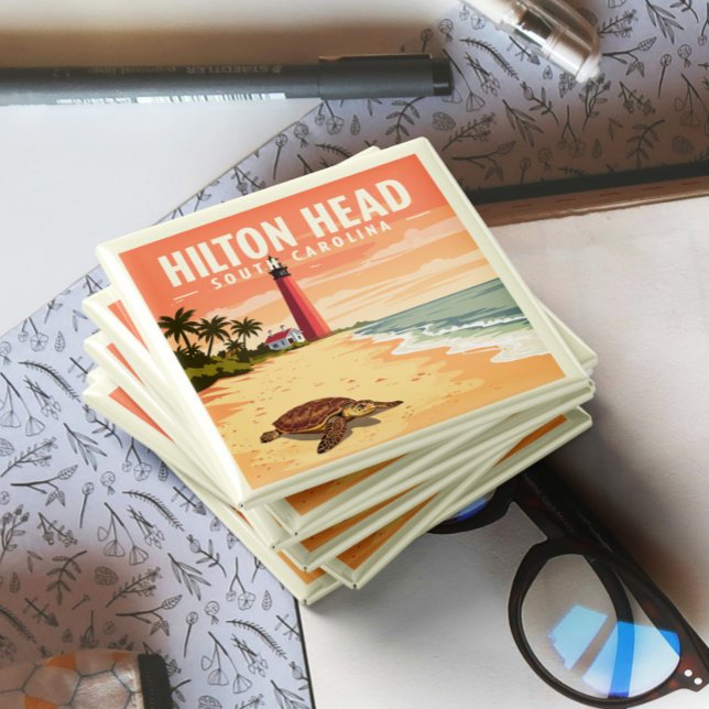 Aimant Hilton Head Caroline du Sud vintage (Créateur téléchargé)