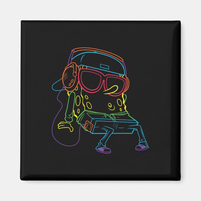 Aimant Hip hop des carrés (Devant)
