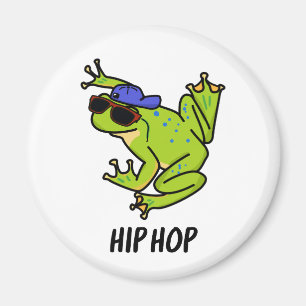 Aimant Hip hop Funny Hopping Frog Pun