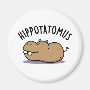 Aimant Hip-potato-mus Funny Hippo Pun
