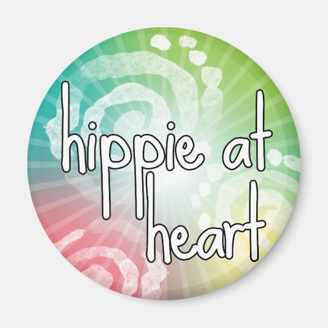Aimant Hippie au coeur (Devant)