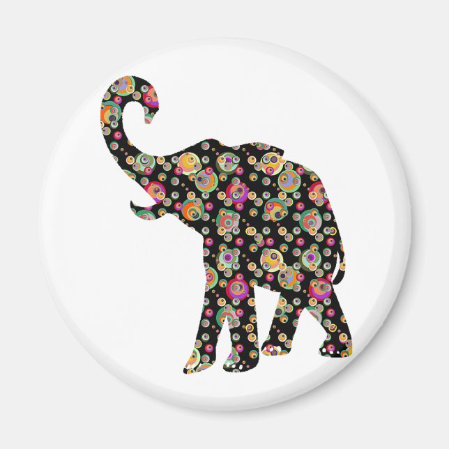 Aimant Hippie Elephant (Devant)