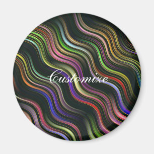 Aimant hippie ondulé des années 70 super psychédélique