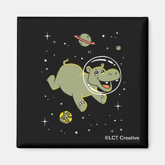 Aimant Hippo Animaux Dans L'Espace (Devant)