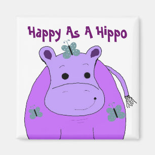 Aimant Hippo aux papillons