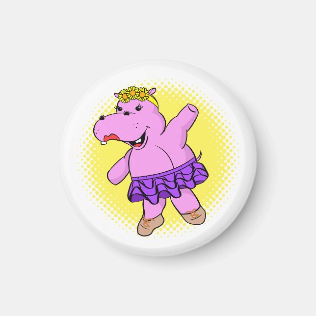 Aimant Hippo Ballerina avec Tutu (Devant)