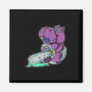 Aimant Hippo déplaisant Vaporwave effrayant animal Chippo