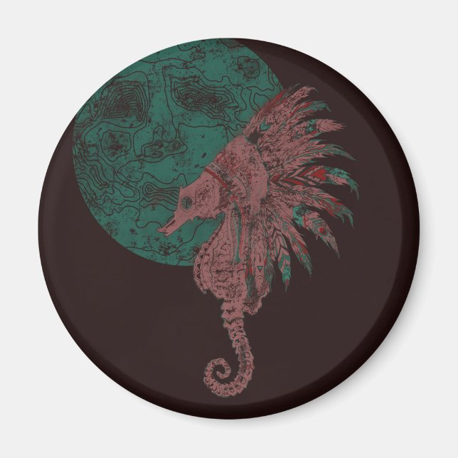 Aimant hippocampe au bord de la lune (Devant)