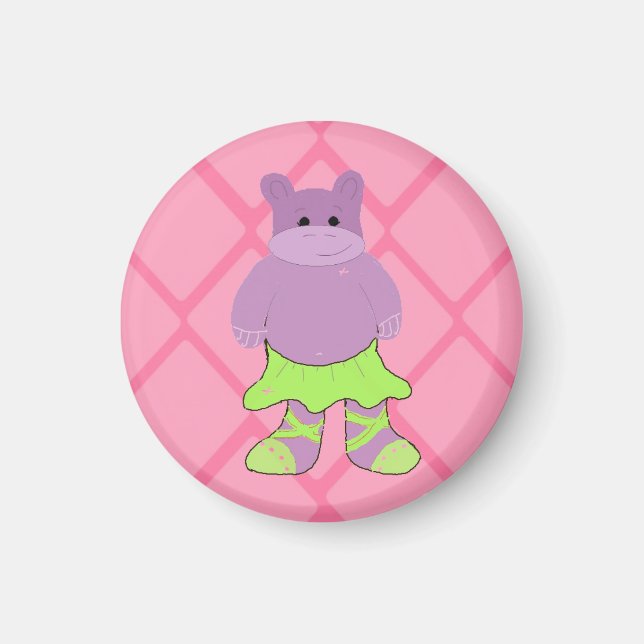 Aimant Hippopotame ballerine (Devant)