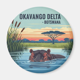 Aimant Hippopotame dans le delta de l'Okavango Botswana